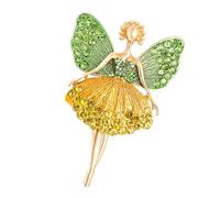 Multipurpose Alloy Dance Angel Brooch for Bags Hats Clothing Decoration Featuring Ballet Girl Designs Secure Attachment Elegant Brooch