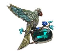 Multipurpose Alloy Pin Brooch for Hat Scarf Coat Decoration Crystal Accent Retro Charm Accessories Gift Animal Brooch, フリーサイズ