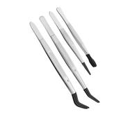 Multipurpose Antislip Tweezers Stainless Steel Construction Suitable for Collectors Artists and Beauty Professional Professional Tweezers Nonslip Textured Handle Rubber Tip Multipurpose Tool