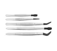 Multipurpose Antislip Tweezers Stainless Steel Construction Suitable for Collectors Artists and Beauty Professional Professional Tweezers Nonslip Textured Handle Rubber Tip Multipurpose Tool