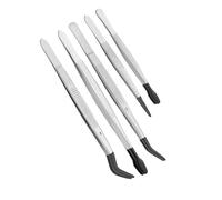 Multipurpose Antislip Tweezers Stainless Steel Construction Suitable for Collectors Artists and Beauty Professional Stainless Steel Tweezers with Silicone Tip