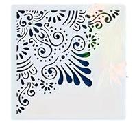 Multipurpose Artistic Corner Stencil for Easy Painting on Canvas Wood Fabric Furniture Stencil for Wood Canvas Paper Fabric Wall Craft