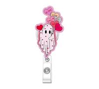 Multipurpose Badge Holder with Belt Clip Spring Loaded Retractable ABS Holder for Doctor Nurse Student Teacher Easy Pull Clip