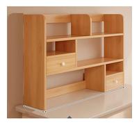 Multipurpose Bamboo Bookcase - Stylish Open Storage Rack for Office Supplies & Home Decor - Countertop Organizer & Freestanding Display for Modern Desks