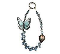 Multipurpose Beaded Butterfly Phone Chain Fashionable Beaded Butterfly Strap Chain Trendsetter Phone Bracelet n, フリーサイズ