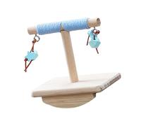 MultiPurpose Bird Activity Perch Toy Wood Rocking Stand Toy for Climbing Chewing and Engagement Play Parrots Exercie Wooden Bird Rocking Perch Stand
