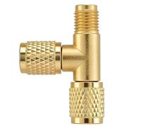Multipurpose Brass Three Port Connector Valves General 3 Way Joiner Valves Ideal for Vacuum Applications Smooth Flows Vacuum Gauge Adapter