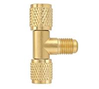 Multipurpose Brass Three Port Connector Valves General 3 Way Joiner Valves Ideal for Vacuum Applications Smooth Flows Brass Vacuum Link