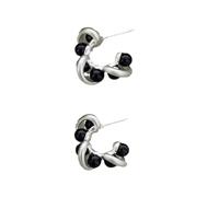 Multipurpose C Shape Hoops Earrings Crafted From Practical Sturdy Alloy Portable For Adding A Touch Of Elegant Modern Fashion Jewelry