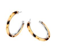 Multipurpose C Shape Hoops Earrings Crafted From Practical Sturdy Resin Portable For Adding A Touch Of Elegant Leopard Hoops Earrings