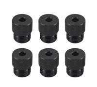 Multipurpose Carbon Steel Drill Bushings Set 6Pcs Rustproof Sleeve for Perfect 2mm to 10mm Screw Hole Placement Black Screw Guide