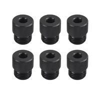 Multipurpose Carbon Steel Drill Bushings Set 6Pcs Rustproof Sleeve for Perfect 2mm to 10mm Screw Hole Placement Black Screw Guide