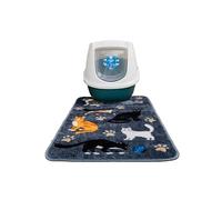 Multipurpose Cat Rug suitable for all Litter Trays, Food Bowls | Entryway Mat for Cats | Non-Slip, Machine-Washable, Absorbent | Floor Protection | 50 x 80 cm