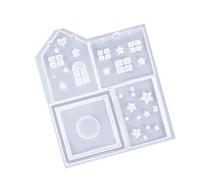 Multipurpose Christmas Cottages Sturdy Silicone Castes Mold Set Craft Supplies Festival Accessory for Enthusiasts Silicone Mold