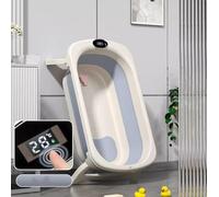 Multipurpose Collapsible Pet Bath Tub with Drainage Hole and Temperature Sensing Basin