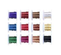 Multipurpose Color Anodized Brass Sturdy Craft Wires 12 Gauge Flexible Accessory Portable For Projects Pack Of 12 Rolls Jewelry Making Supplies