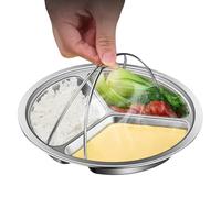 Multipurpose Cooker Steamer Basket - 21.5x21.5x3cm Stainless Steel Silver, Food Separator, Steam Cooking Tray | Perfect For Home Meal Prep, Nutrition Control, Family Kitchens, Daily Steaming, Healthy