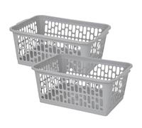 Multipurpose Cool Grey Handy Size Home Office Storage Baskets