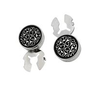 Multipurpose Copper Cufflinks Features Florals Designs and Crystals Stylish Men Jewelry Divisions