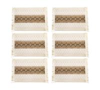 Multipurpose Cotton Blend Table Runner Mats in Earth Tone Great for Thanksgiving Christmas Themed Decorations European Standard Placemat