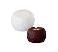 Multipurpose Cylinder Candle Holder Mould Set Made of Sturdy Silicone, Portable, for Resin, Plaster, Craft Supplies, Various Sizes, Stone Structure Shape