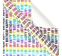 Multipurpose Decorative Birthday Gift Wrap Small Roll Holographic Pattern Vibrant Color Craft Party Supplies Gift Wrap