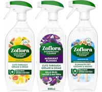 Multipurpose Disinfectant Spray 3 x 800ml - Bathroom Cleaner, Kitchen Spray & Surface Cleaning - Lemon Zing, Midnight Blooms, Mountain Air - Anti Bac All Purpose Multi Surface Cleaner