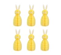 Multipurpose Easter Party Decoration 6PCS Honeycomb Rabbit Hanging Centerpiece for Home and Event Decoration