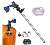 Multipurpose Electric Fuel Transfer Pump for Efficient Fuel | Cordless Electric Drum Oil Pump, 90-150L/MIN Portable Fuel Transfer Pump with 4m Hose