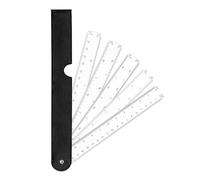Multipurpose Engineering Ruler - Fan Shaped Portable Metric Ruler with Ergonomic Handle, Folding Calibration Measuring Drawing Tool, for Architect Tailor Engineer (5 Fans)