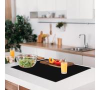Multipurpose Extra Large Silicone Mat for Kitchen Worktop Protector, Non-Slip, Heat-Proof Countertop Mat, Heat Resistant Placemat, Craft Mat, Table Mat by KitchenRaku (60x40cm, Black)