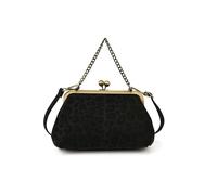 Multipurpose Finish Leopards Print Handbag Adjustable Strap for Women Vintage Bag, Black, Mass Beauty