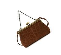Multipurpose Finish Leopards Print Handbag Adjustable Strap for Women Vintage Bag, Brown, Mass Beauty