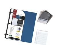 Multipurpose Foldable Binder Notebook with Refill, Blue | Refill Pages, 3 Hole Designs for Diary Project Planning and Work Management, Efficient Document Organization