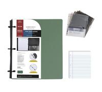 Multipurpose Foldable Binder Refillable Pages 3 Hole Design for Outdoor Project Management Writing Foldable Binder