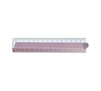 Multipurpose Foldable Ruler for Children 15cm Folded to 30cm Extended Ergonomic Resin Aluminum Straight Measuring for Kids
