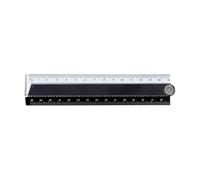 Multipurpose Foldable Ruler for Children 15cm Folded to 30cm Extended Ergonomic Resin Aluminum Straight Measuring for Kids