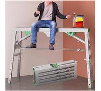 Multipurpose Folding Work Platform, Heavy Duty Carbon Steel Scaffold Tower, Ideal for Construction and Home DIY Projects