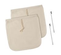 Multipurpose Food Grade Organic Cotton Filter Easy Cleaning Cold Brew Bag with Silver Spoon Cold Brew Bag