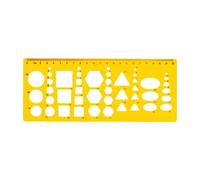 Multipurpose Geometry Stencils CirclesDrawing Template Ruler Geometric Drawing Templates Measuring Ruler for Engineering Drawing Tool
