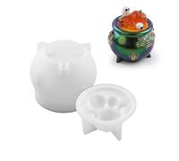 Multipurpose Halloween Cauldron Mold - Food-Grade Silicone Texture Mold for Candy Jars/Chocolates/Jellies, Heat-Resistant 230°C, Easy Demolding & Reusable (Pumpkin Spider)