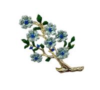 Multipurpose Hand Painted Enamel Peony Brooch Pearl Accent Vintage Flower Pin Elegant Jewelry Gift Hand Drawn Brooch for Women, フリーサイズ