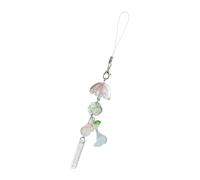 Multipurpose Handmade Beaded Phone Chain Fashion Jewelry Peace Strap Accessories Lightweight Resin Keychain Charm Unique Beaded Phone Strap, フリーサイズ