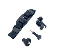 Multipurpose Helmet Accessory for Action Cameras Includes Base and Adapters Use in Extreme Activity Adjustable Straps
