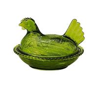 Multipurpose Hen on Nest Covered Candy Jar with Lid Decorative Piece for Festives Table Accent Easter Art
