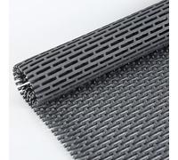 Multipurpose Hollow Out Bath Mat Drainage Rubber Mat,Non Slip PVC Shower Mat with Drain,Anti Mould Bathroom Floor Mat for Bathroom/Kitchen (Grey,90x200cm)