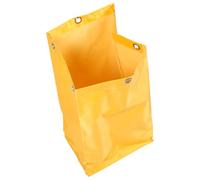 Multipurpose Janitorial Cleaning Cart Bag Replacement - Heavy Duty Canvas Laundry Pouch with 6 Metal Hanging Holes - Waterproof Garbage Bag for Commercial Housekeeping and Industrial Service C