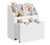 Multipurpose Kids Bookshelf and Toy Organiser, Cloud White