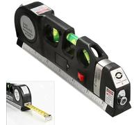 Multipurpose Laser Level, 3 in 1 Laser Spirit Level with Measuring Tape, Metric Ruler, Spirit Levels & Horizontal & Vertical Laser Beam Line for DIY, Hanging Pictures, Shelves & Tiles