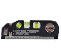 Multipurpose Laser Level with Spirit Levels, 14 cm Measuring Tape